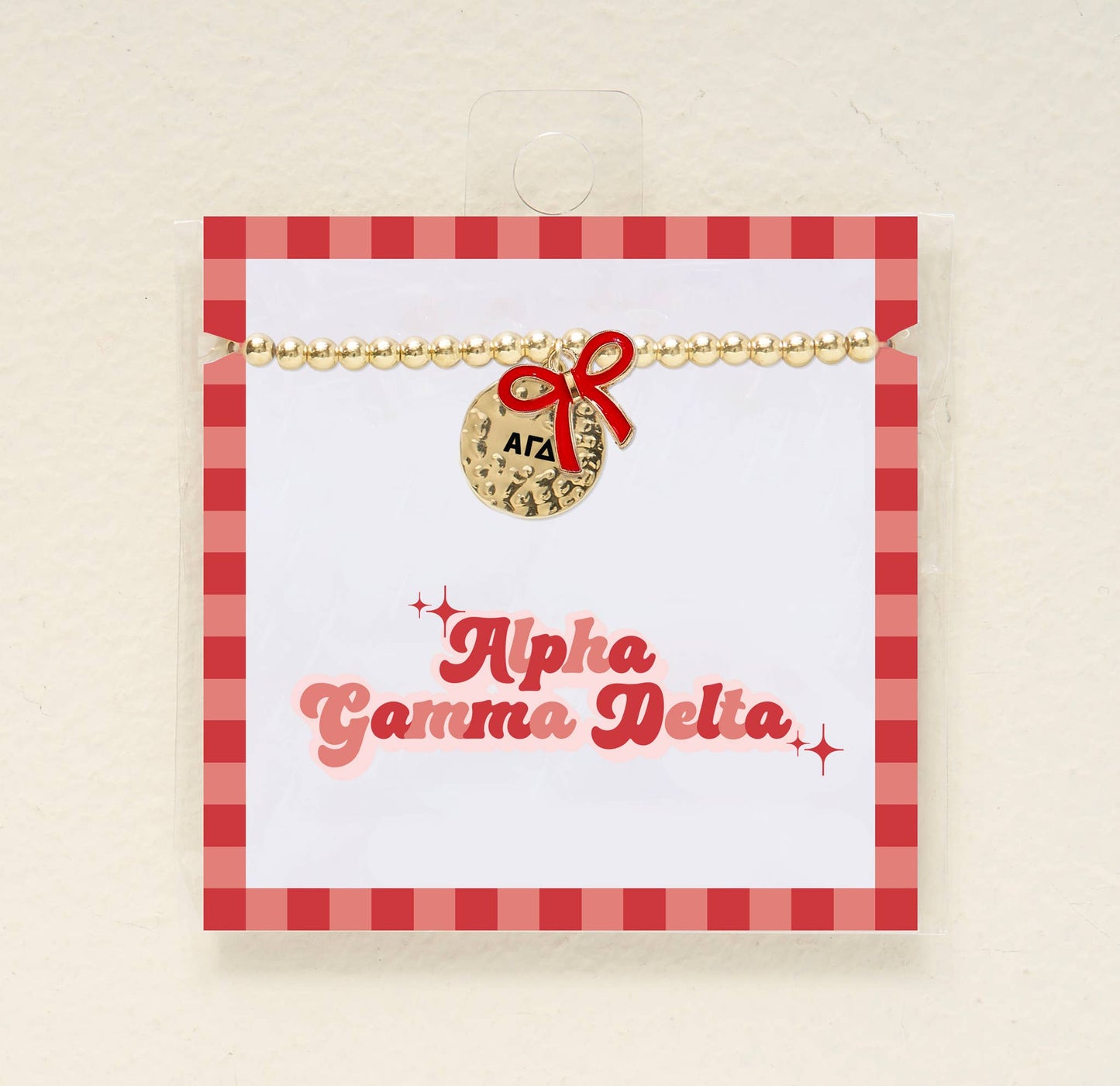 Sorority Bow Charm Bracelet