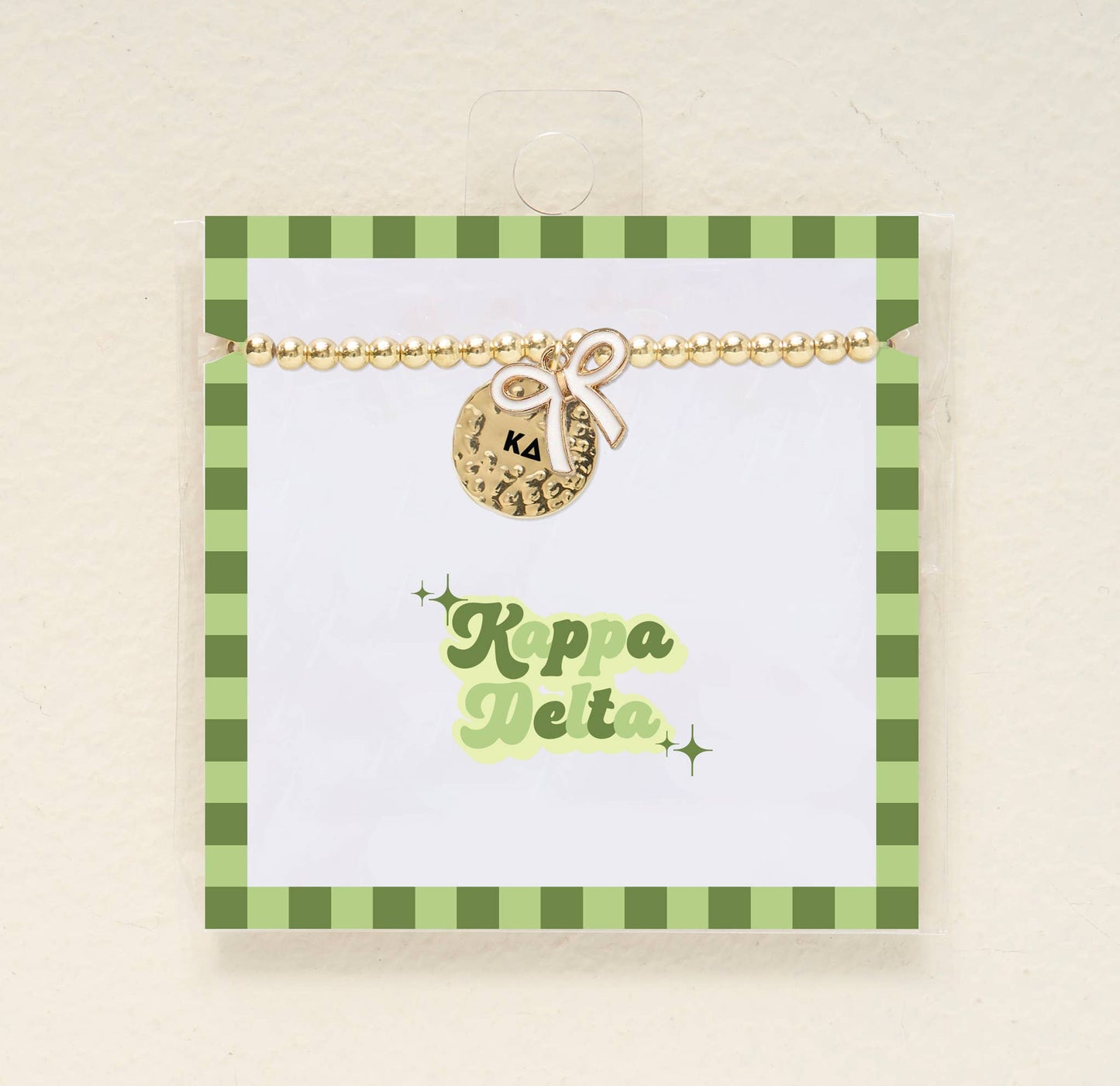 Sorority Bow Charm Bracelet