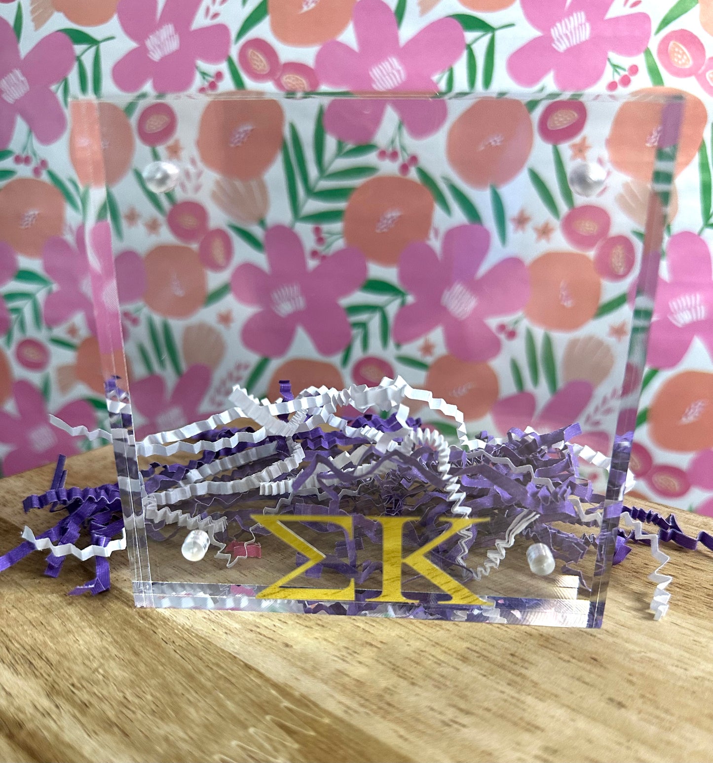 Sorority Greek Letter Acrylic Magnetic Frames