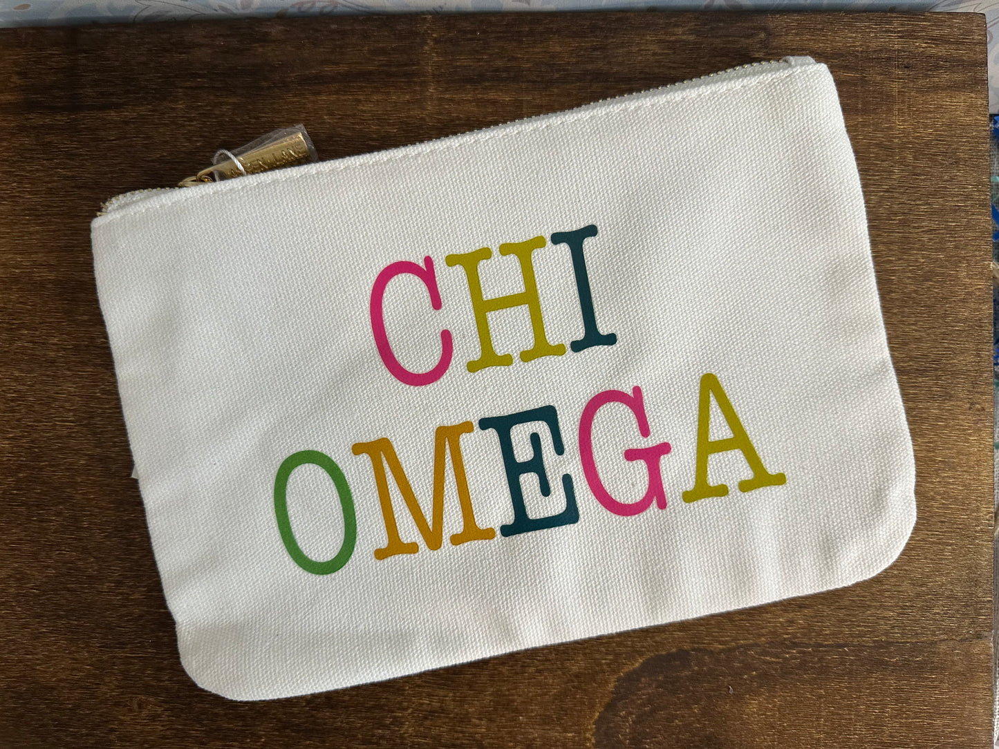 Sorority Colorblock Zipper pouch