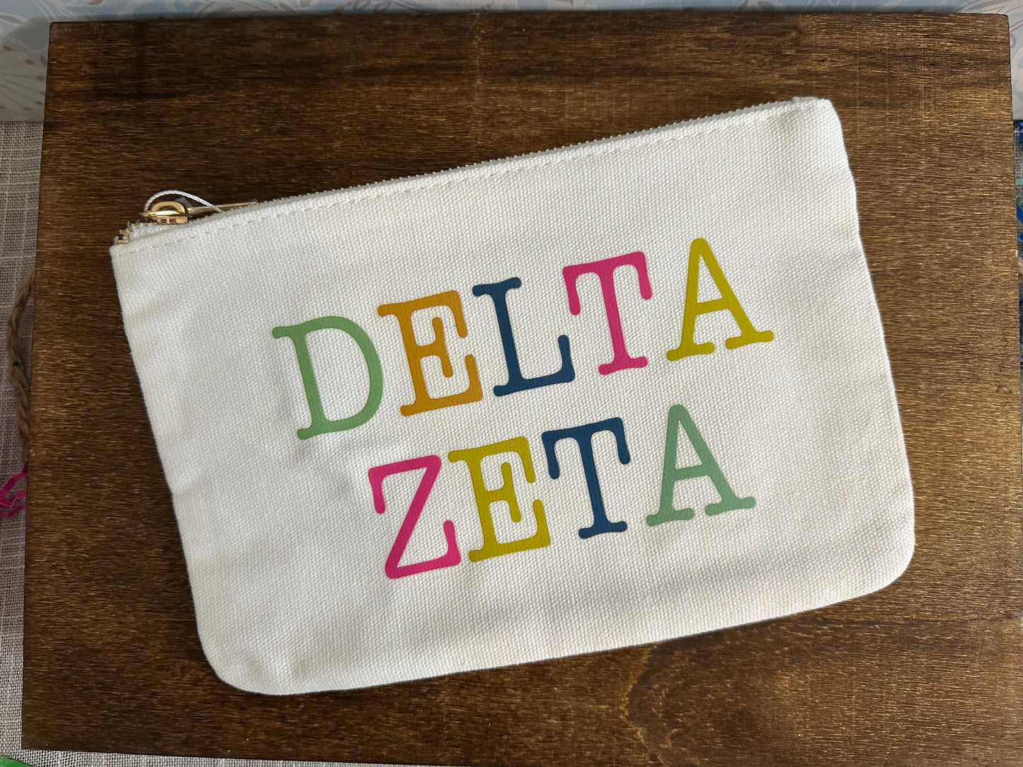 Sorority Colorblock Zipper pouch