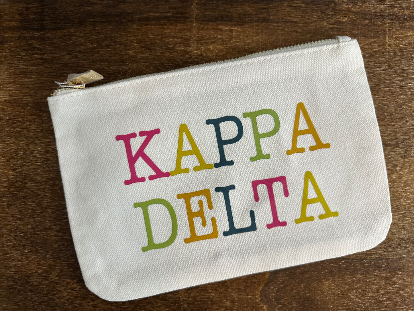 Sorority Colorblock Zipper pouch