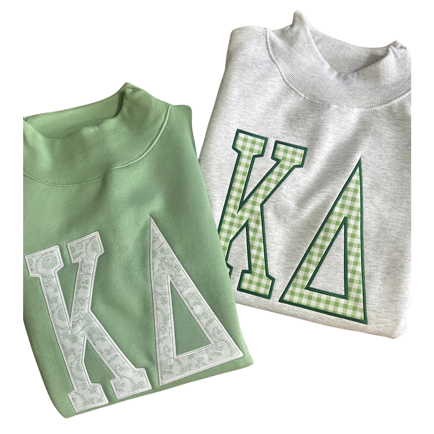 KD Mega Letter Mock Neck- Ash Gray