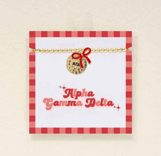 Sorority Bow Charm Bracelet