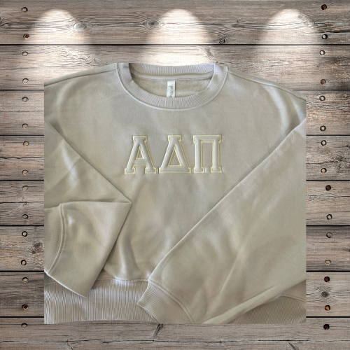 Embroidery Crop Crewneck