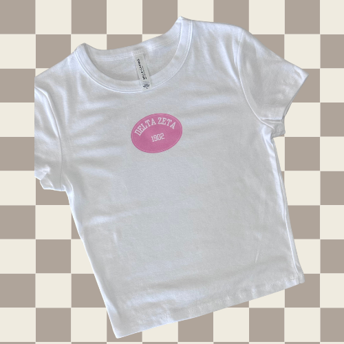 Delta Zeta White Baby Tee