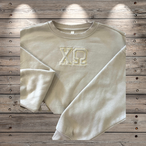Embroidery Crop Crewneck
