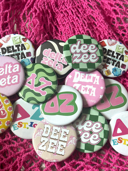 Delta Zeta Gameday Buttons