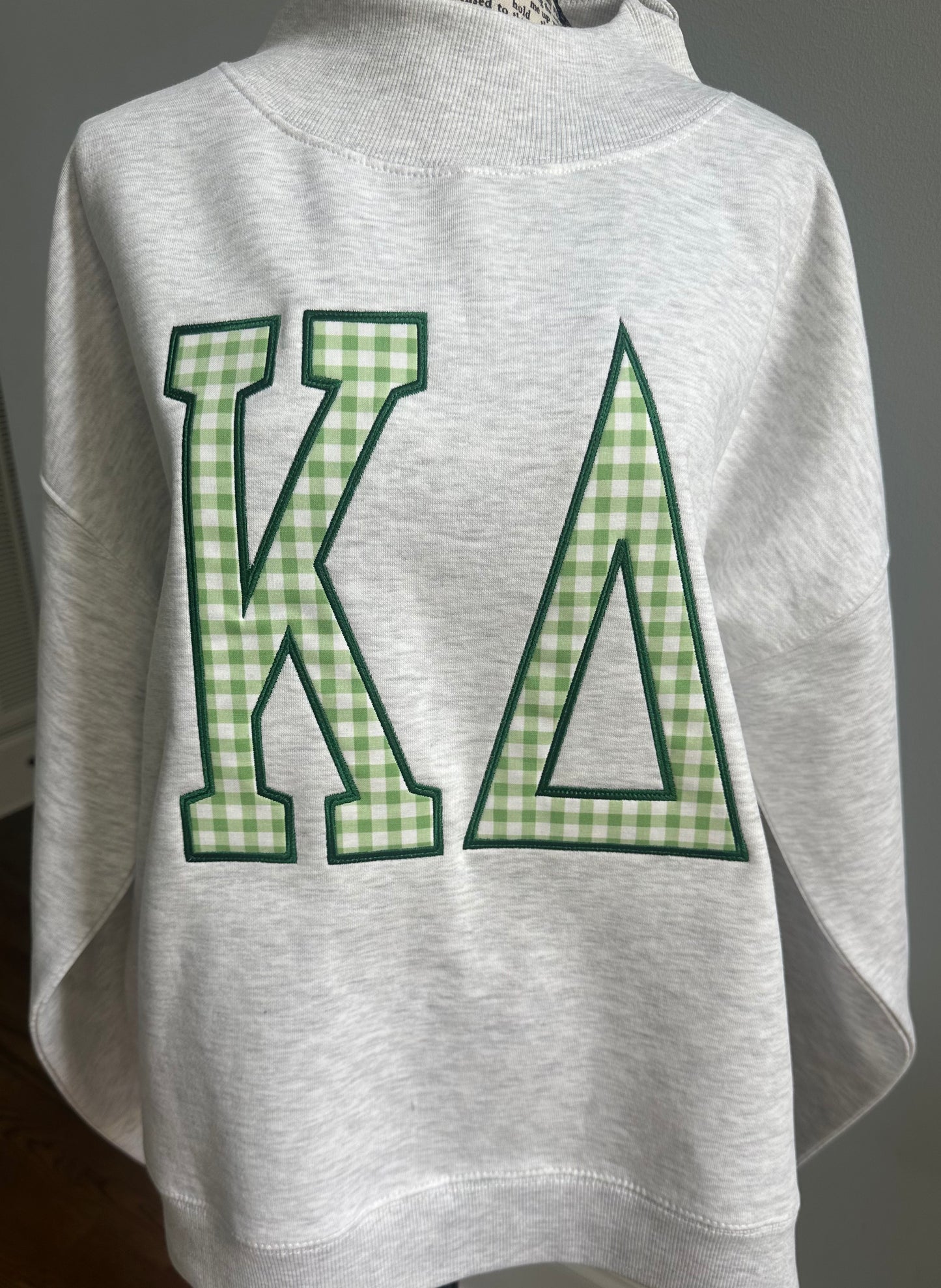 KD Mega Letter Mock Neck- Ash Gray