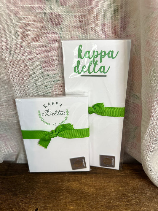 KD GREEK HAND LETTERED  NOTEPADS