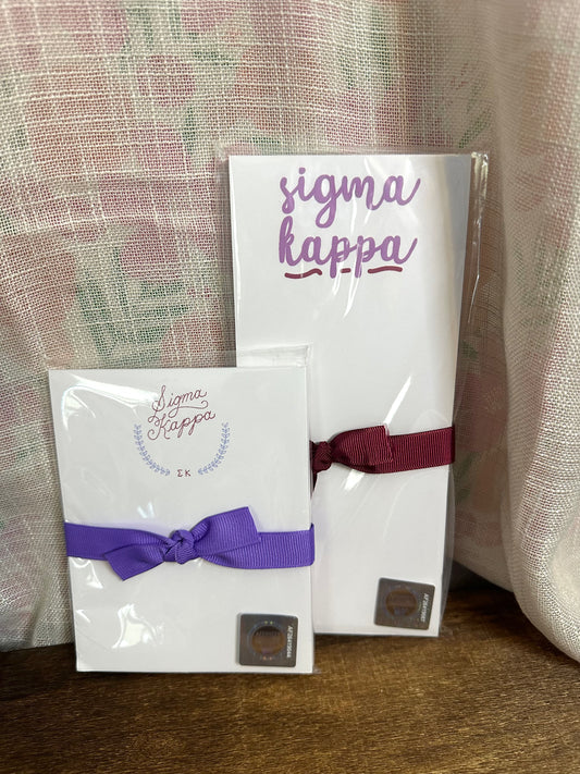 SK GREEK HAND LETTERED  NOTEPADS