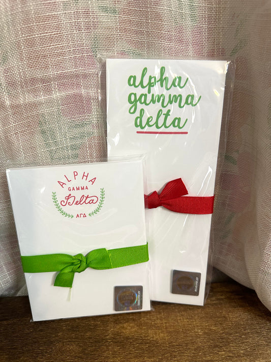 AGD GREEK HAND LETTERED  NOTEPADS