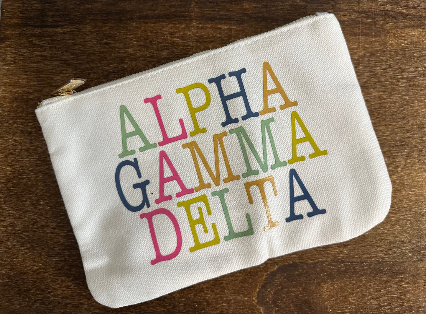 Sorority Colorblock Zipper pouch