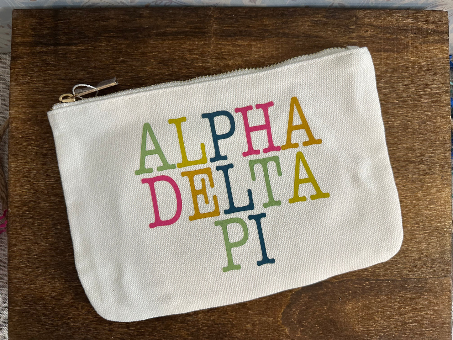 Sorority Colorblock Zipper pouch