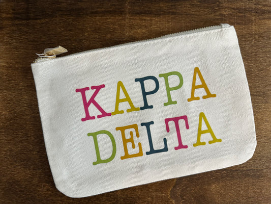 Sorority Colorblock Zipper pouch