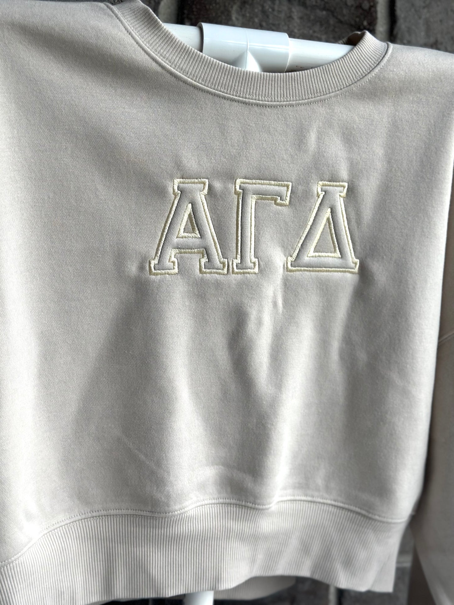Embroidery Crop Crewneck