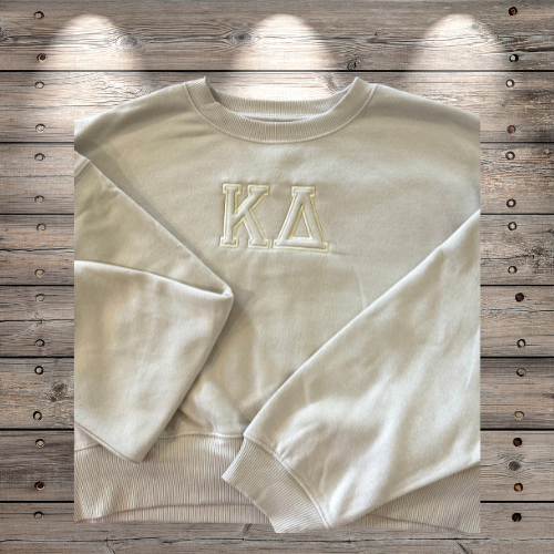 Embroidery Crop Crewneck