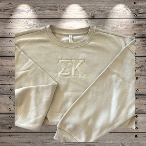 Embroidery Crop Crewneck