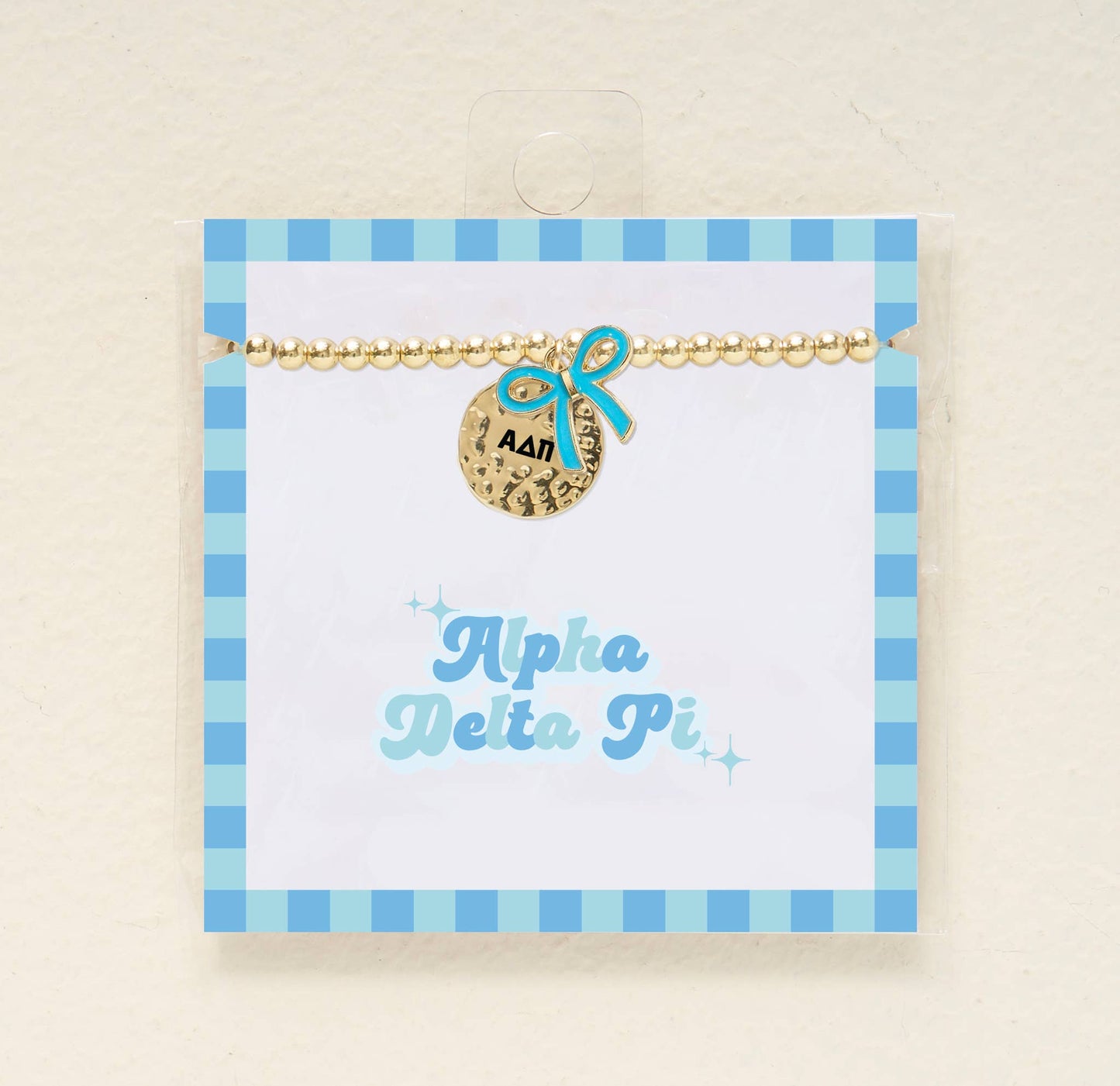 Sorority Bow Charm Bracelet