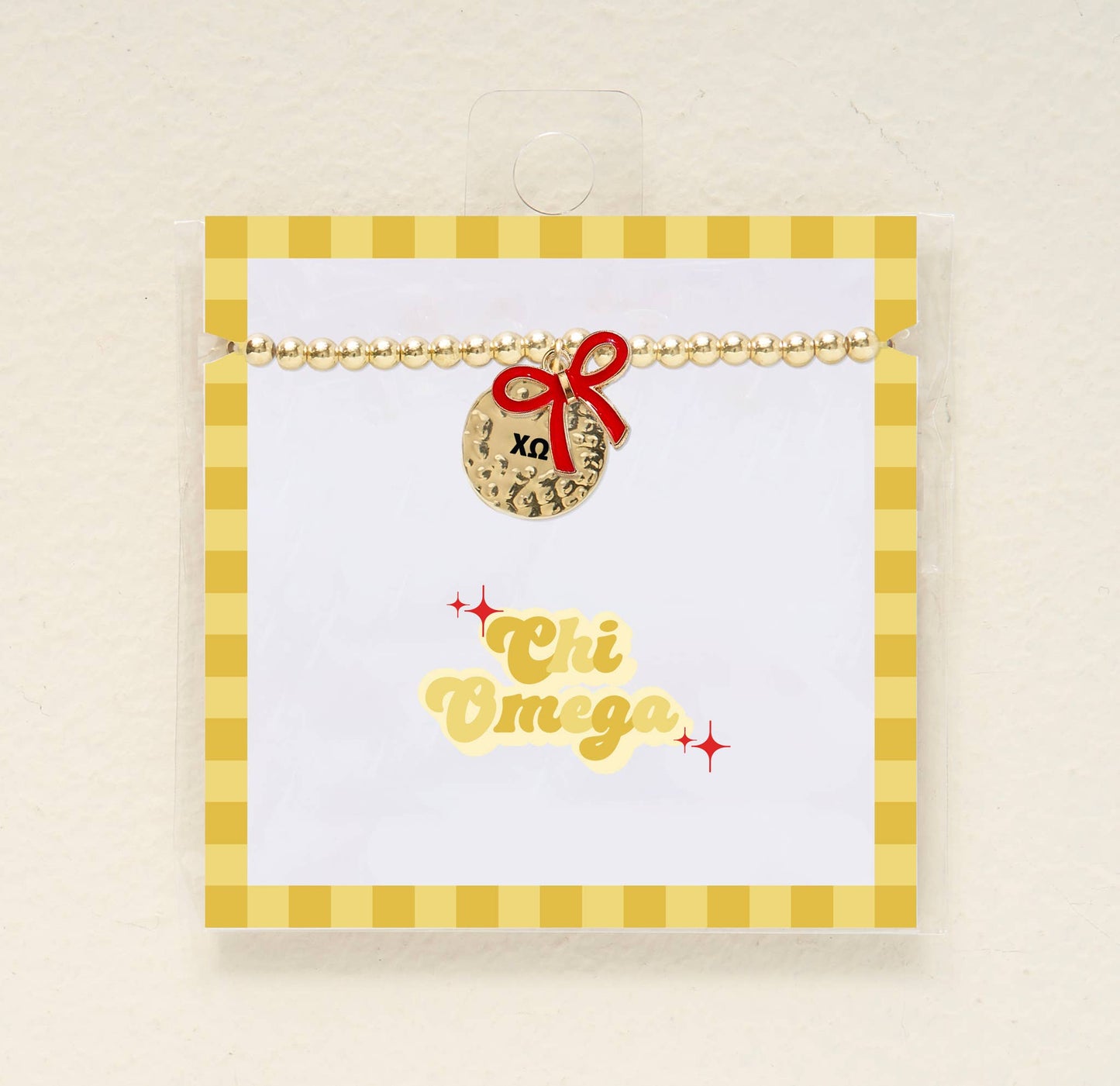 Sorority Bow Charm Bracelet